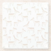 Cute Baby Deer and Family Glazen Onderzetter (Achterkant)