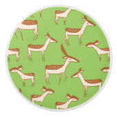 Cute Baby Deer and Family Keramische Knop (Voorkant)