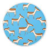 Cute Baby Deer and Family Keramische Knop (Voorkant)