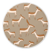 Cute Baby Deer and Family Keramische Knop (Voorkant)