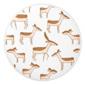 Cute Baby Deer and Family Keramische Knop (Voorkant)