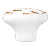 Cute Baby Deer and Family Keramische Knop (Zijkant)