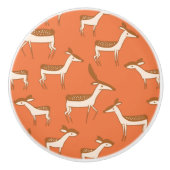 Cute Baby Deer and Family Keramische Knop (Voorkant)