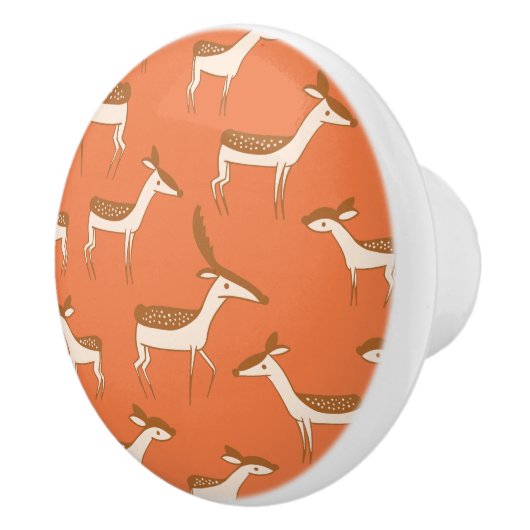 Cute Baby Deer and Family Keramische Knop (Rechts)