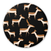 Cute Baby Deer and Family Keramische Knop (Voorkant)