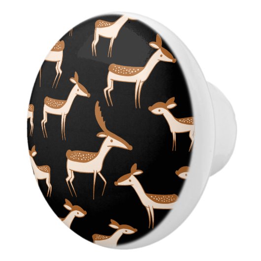 Cute Baby Deer and Family Keramische Knop (Rechts)