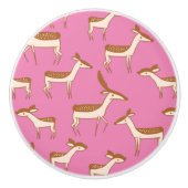 Cute Baby Deer and Family Keramische Knop (Voorkant)