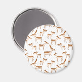 Cute Baby Deer and Family Magneet (Voorkant / Achterkant)