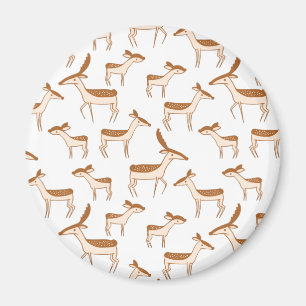 Cute Baby Deer and Family Magneet