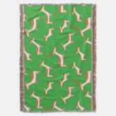 Cute Baby Deer and Family on Light Green Deken (Voorkant Verticaal)