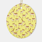 Cute Baby Deer and Family on Pastel Yellow Keramisch Ornament (Links)