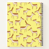 Cute Baby Deer and Family on Pastel Yellow Notitieboek (Achterkant)