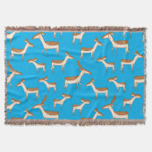 Cute Baby Deer and Family on Sky Blue Deken (Voorkant)