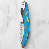 Cute Baby Deer and Family on Sky Blue Kurkentrekker (Voorkant)