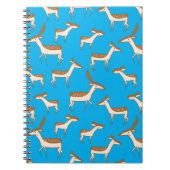 Cute Baby Deer and Family on Sky Blue Notitieboek (Voorkant)