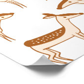 Cute Baby Deer and Family Poster (Hoek)