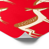 Cute Baby Deer and Family Poster (Hoek)