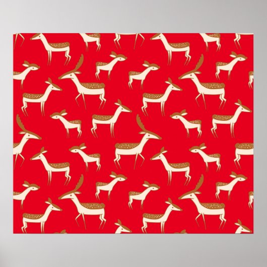 Cute Baby Deer and Family Poster (Voorkant)