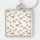 Cute Baby Deer and Family Sleutelhanger (Voorkant)