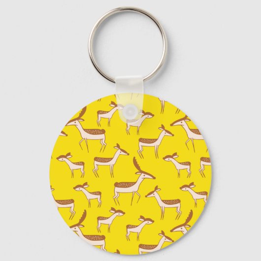 Cute Baby Deer and Family Sleutelhanger (Voorkant)