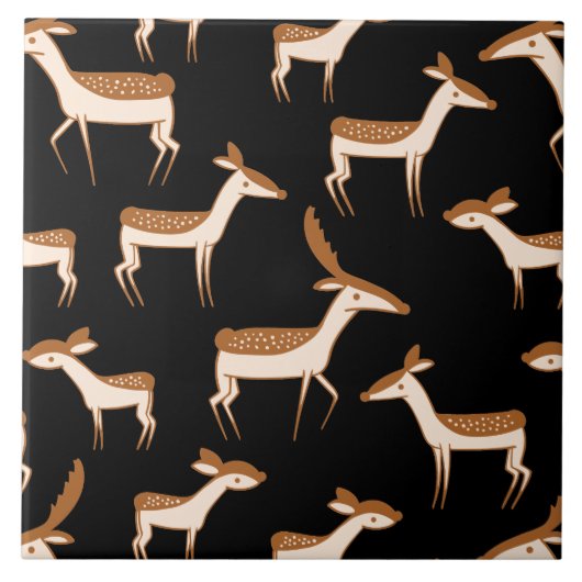 Cute Baby Deer and Family Tegeltje (Voorkant)