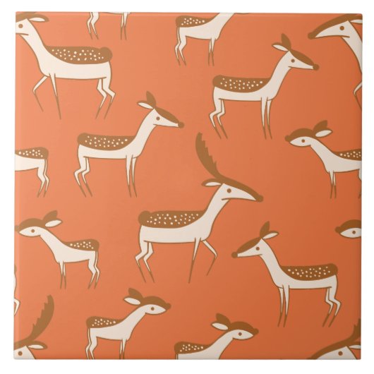 Cute Baby Deer and Family Tegeltje (Voorkant)