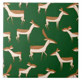 Cute Baby Deer and Family Tegeltje