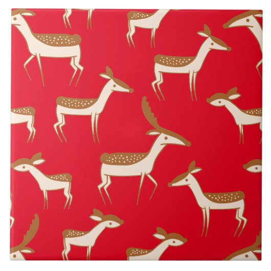 Cute Baby Deer and Family Tegeltje (Voorkant)