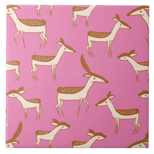 Cute Baby Deer and Family Tegeltje (Voorkant)