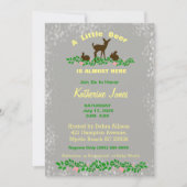 Cute Baby Deer Baby shower Invitation (neutraal) Kaart (Voorkant)