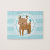 Cute Baby Deer Blue Legpuzzel (Horizontaal)