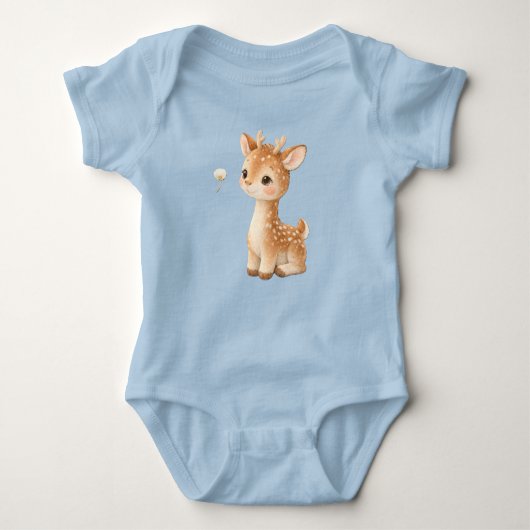 Cute Baby Deer Bodysuit – Kawaii Woodland Animal  (Voorkant)