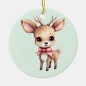 Cute Baby Deer Cartoon Illustration Keramisch Ornament (Voorkant)