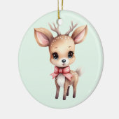 Cute Baby Deer Cartoon Illustration Keramisch Ornament (Links)