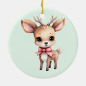 Cute Baby Deer Cartoon Illustration Keramisch Ornament (Achterkant)