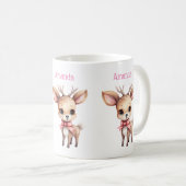 Cute Baby Deer Cartoon Illustration Koffiemok (Voorkant rechts)