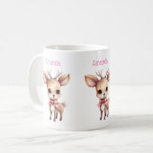 Cute Baby Deer Cartoon Illustration Koffiemok (Voorkant links)