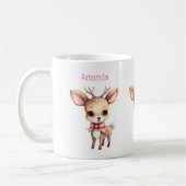 Cute Baby Deer Cartoon Illustration Koffiemok (Links)