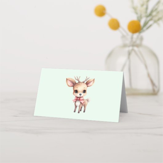 Cute Baby Deer Cartoon Illustration Plaatskaartje (Voorkant)