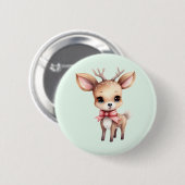Cute Baby Deer Cartoon Illustration Ronde Button 5,7 Cm (Voorkant /achterkant)