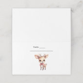 Cute Baby Deer Cartoon Illustration Table Plaatskaartje (Buitenkant ongevouwen)