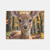 Cute Baby Deer Fawn Fleece Deken (Voorkant (Horizontaal))