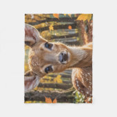Cute Baby Deer Fawn Fleece Deken (Voorkant)