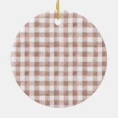 Cute baby deer first Christmas pink personalized  Keramisch Ornament (Achterkant)