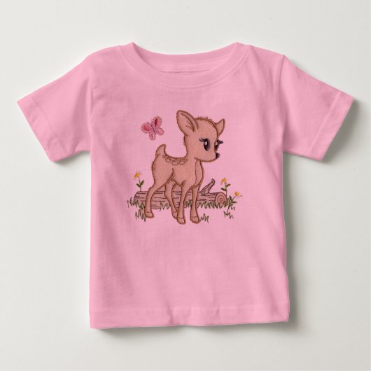 Cute Baby Deer in bossen met vlinder (Voorkant)