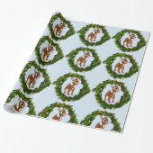 Cute Baby Deer Kerstmis Cadeaupapier (Uitgerold)
