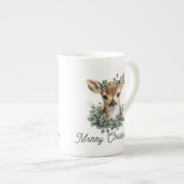 Cute Baby Deer Kerstmis Porselein Kop (Voorkant rechts)