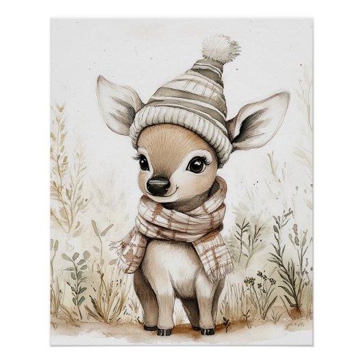 Cute Baby Deer Perfect Poster (Voorkant)