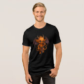 Cute Baby Demon with Big Eyes & Wings Tri-Blend Shirt (Voorkant volledig)