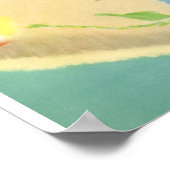  Cute Baby die op Puppy Dog van de Telefoon spreek Poster (Hoek)